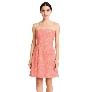 Lilly Pulitzer Delphina Orange & Pink Strapless Mini Dress